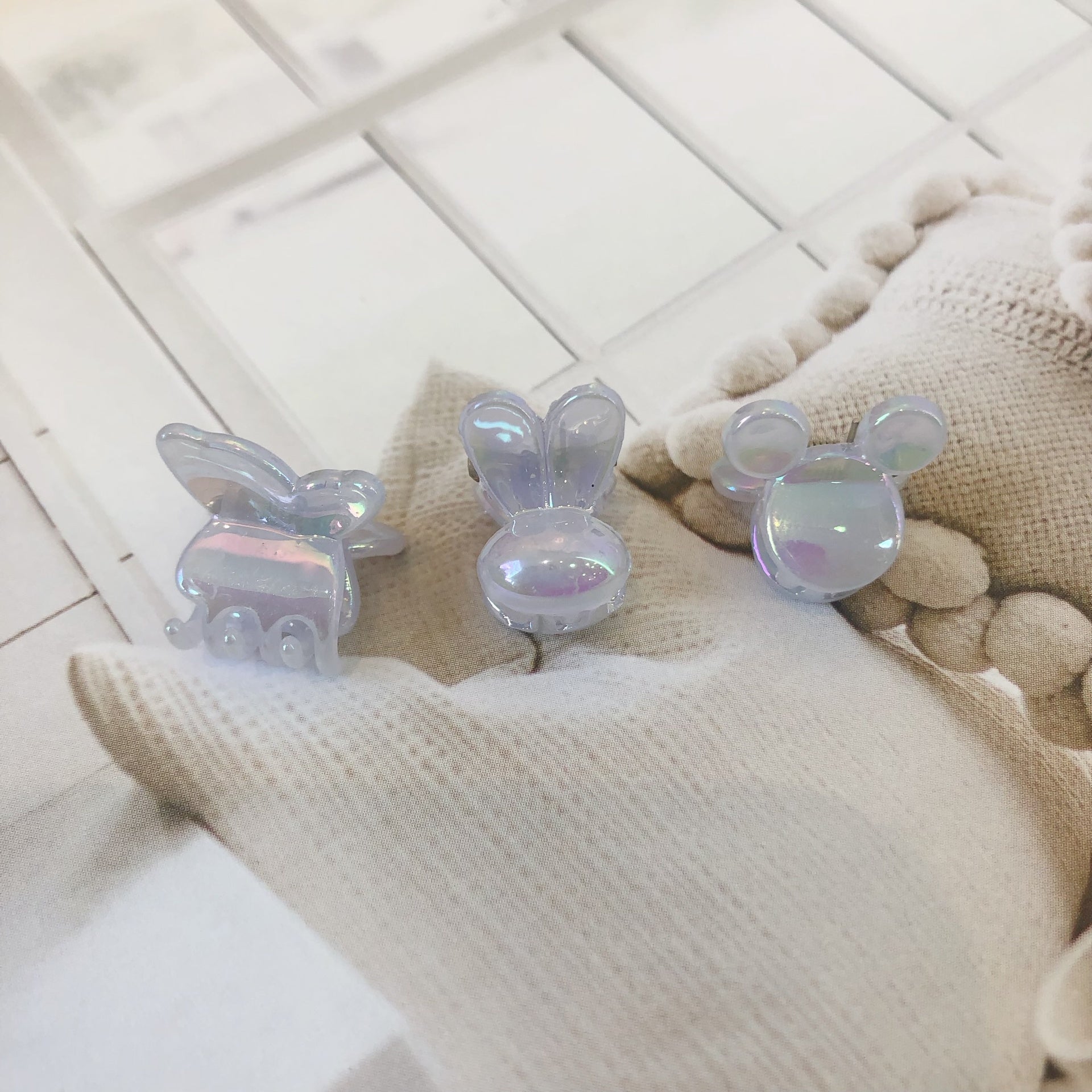 Mini Ganchos Figuritas - Color Platino