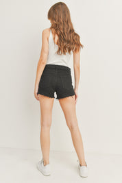 Shorts mini slit black - Color Platino
