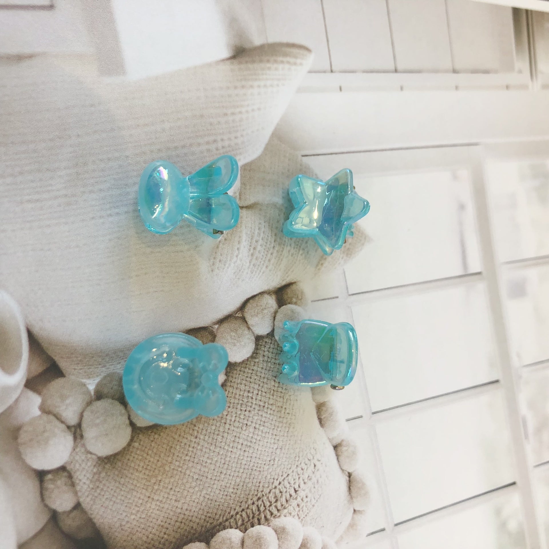 Mini Ganchos Figuritas - Color Platino