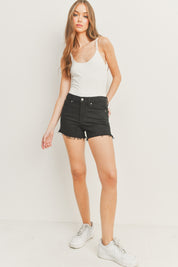 Shorts mini slit black - Color Platino