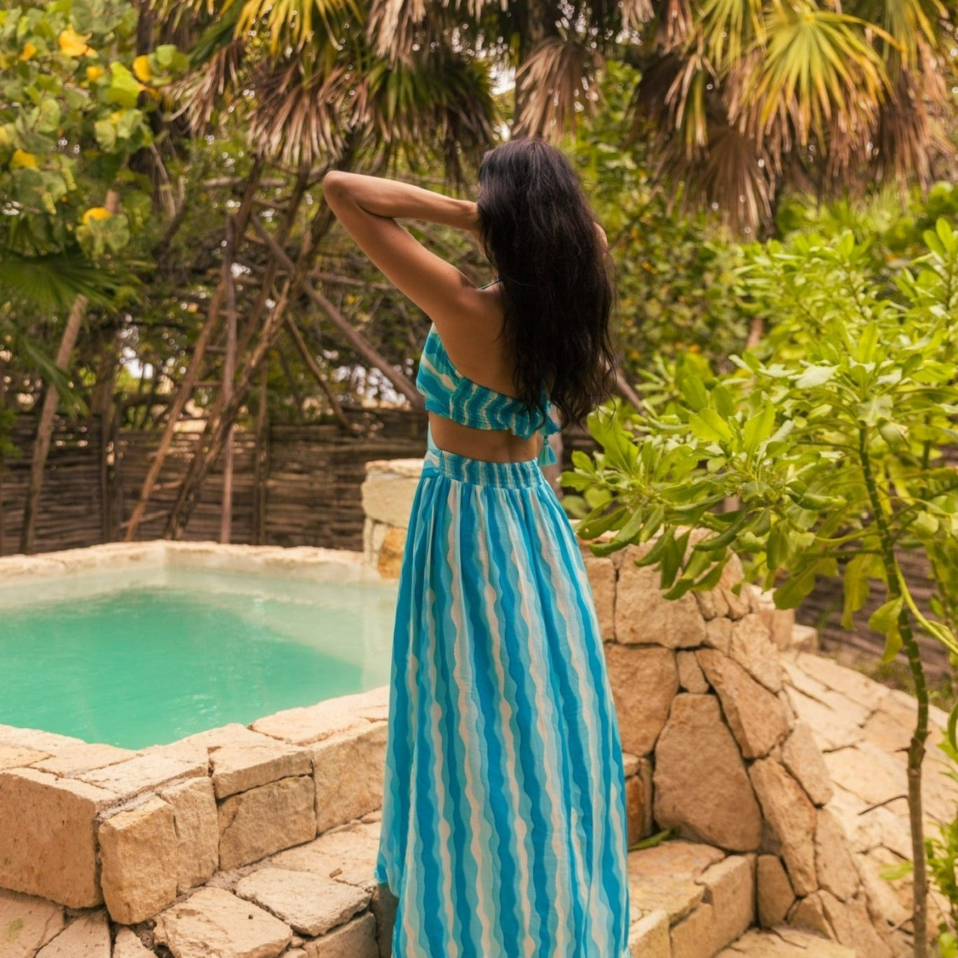 Vestido Waves - Color Platino