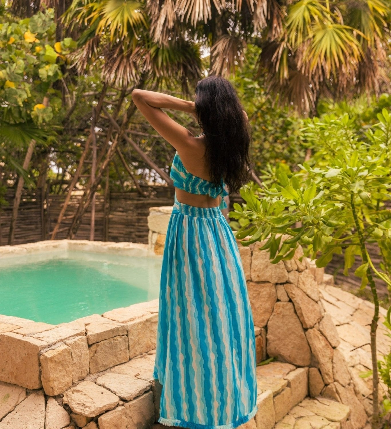 Vestido Waves - Color Platino