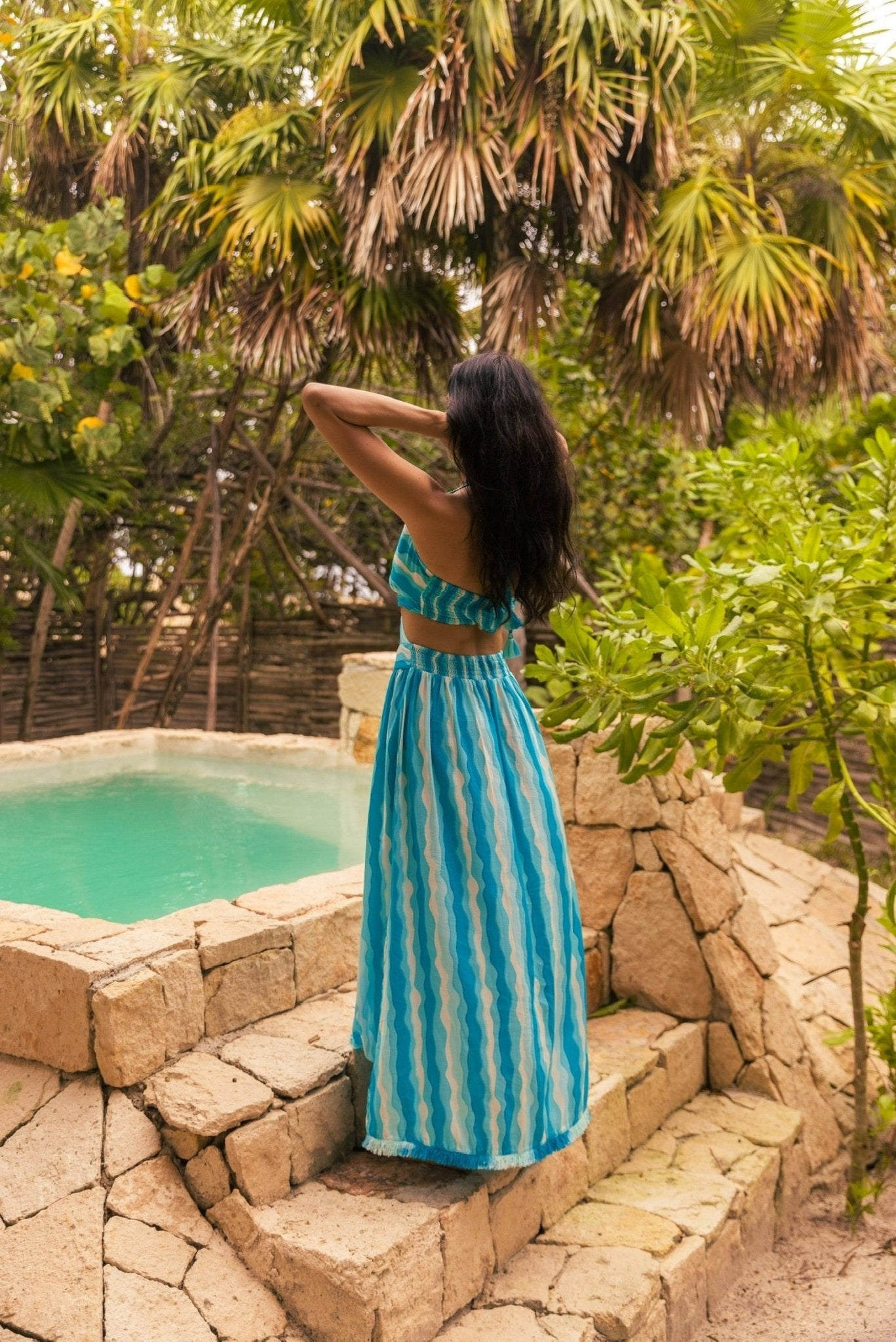 Vestido Waves - Color Platino