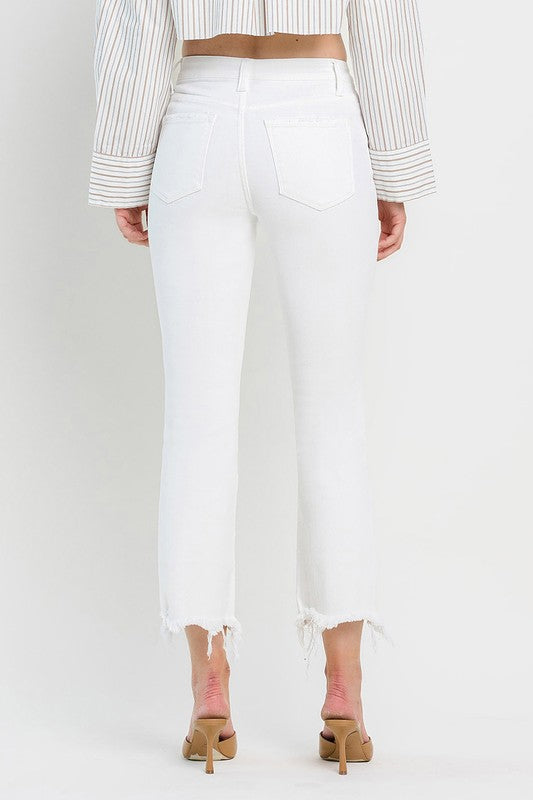 Jeans High Rise Uneven Raw