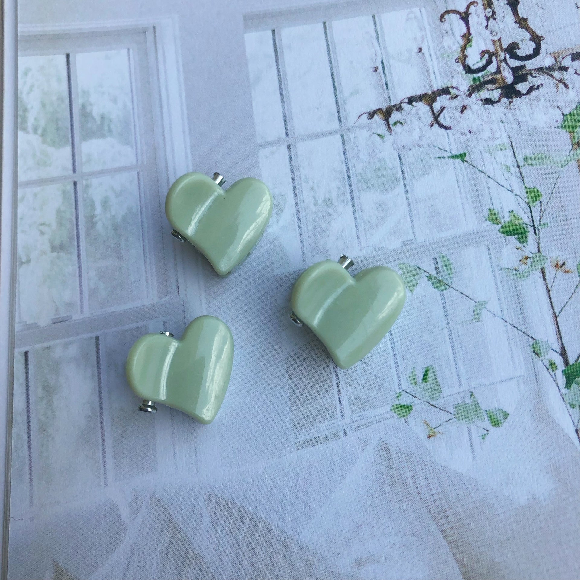 Mini Gancho Corazón Pq. - Color Platino