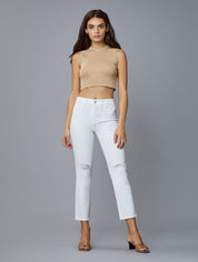 Patti Straight White Distressed