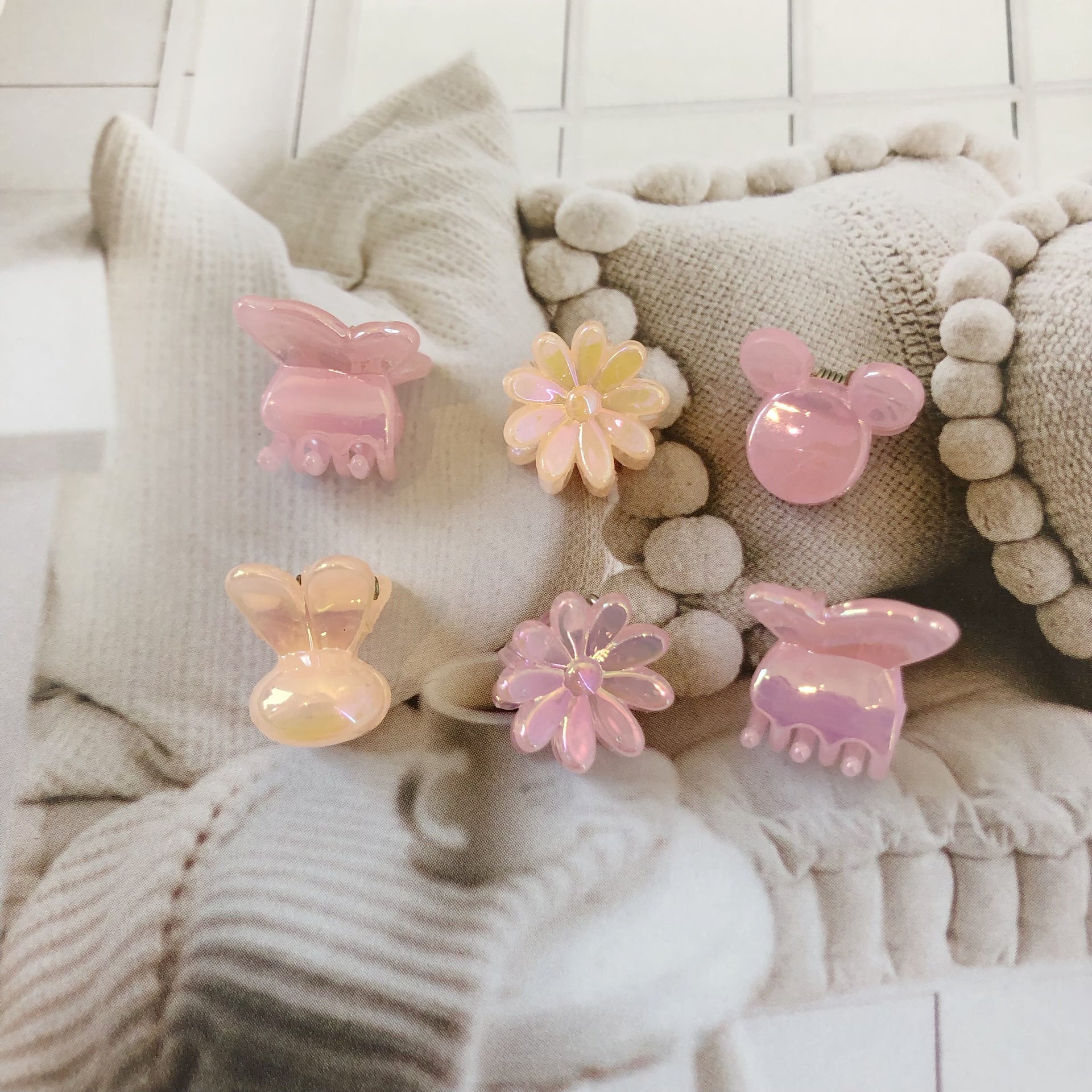 Mini Ganchos Figuritas - Color Platino