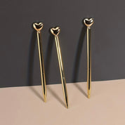 Pluma Corazón Dorada