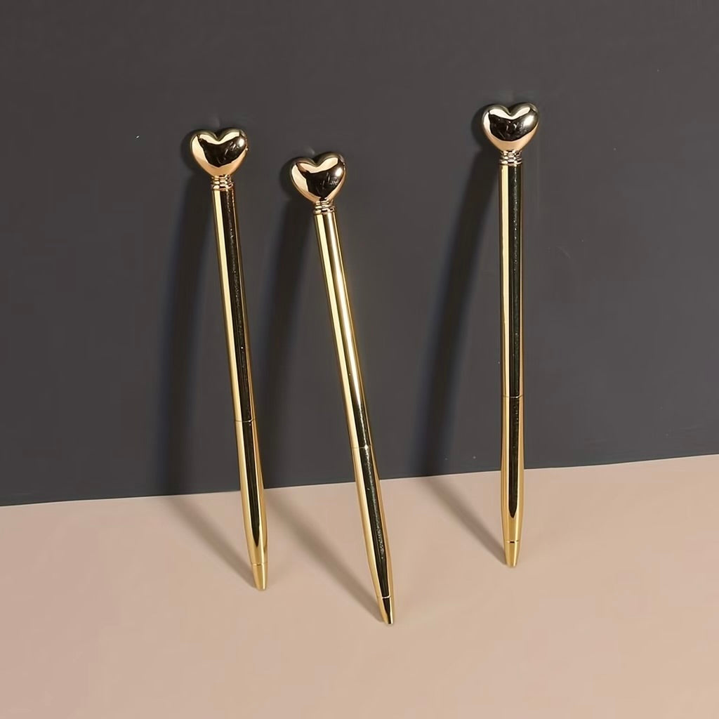 Pluma Corazón Dorada