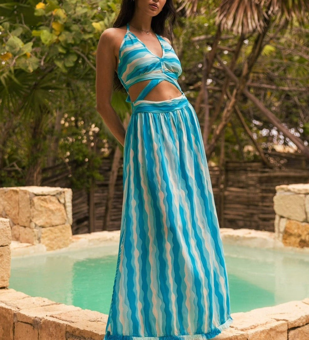 Vestido Waves - Color Platino