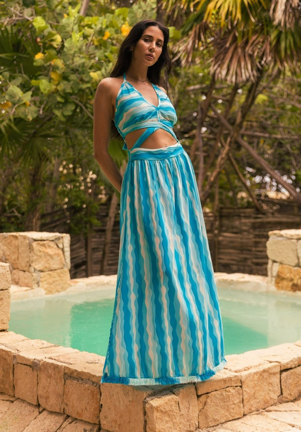 Vestido Waves - Color Platino