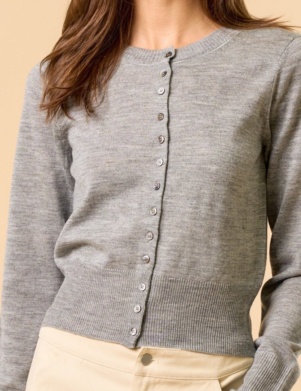 Cardigan Abar - Color Platino