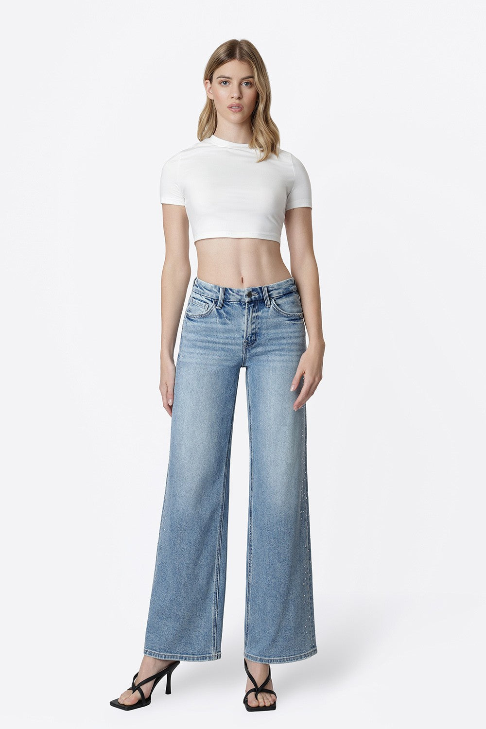 Jeans High Rise Wide Glow