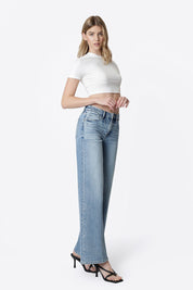 Jeans High Rise Wide Glow