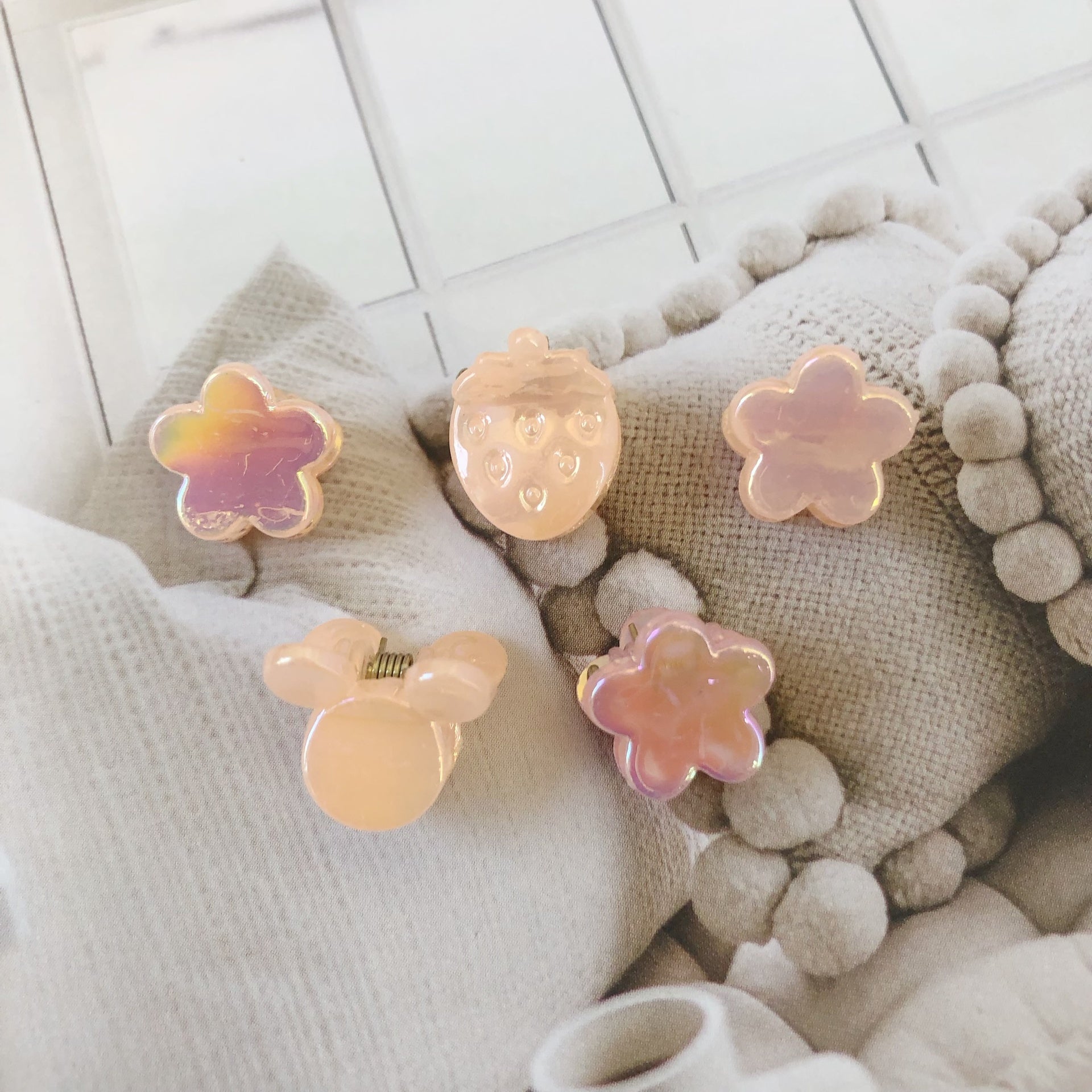 Mini Ganchos Figuritas - Color Platino