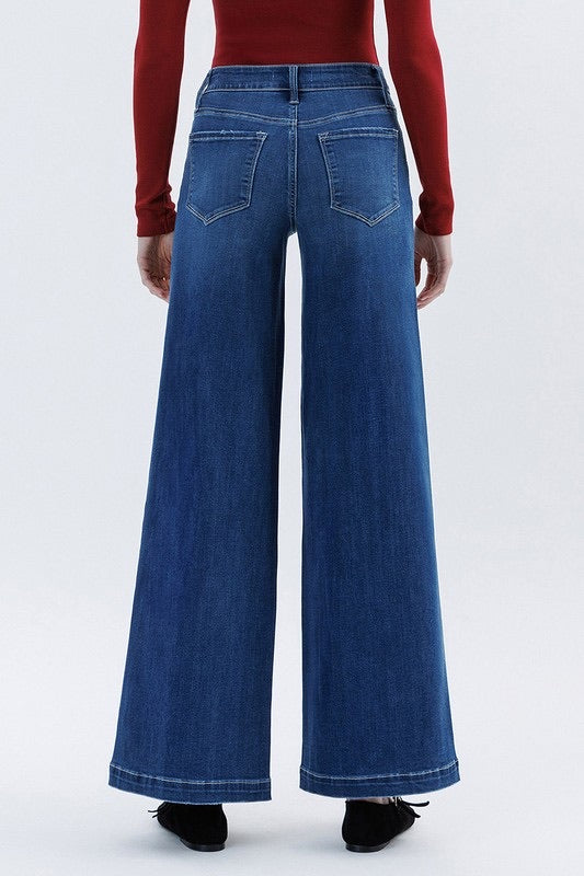 Jeans Mid Rise Palazzo