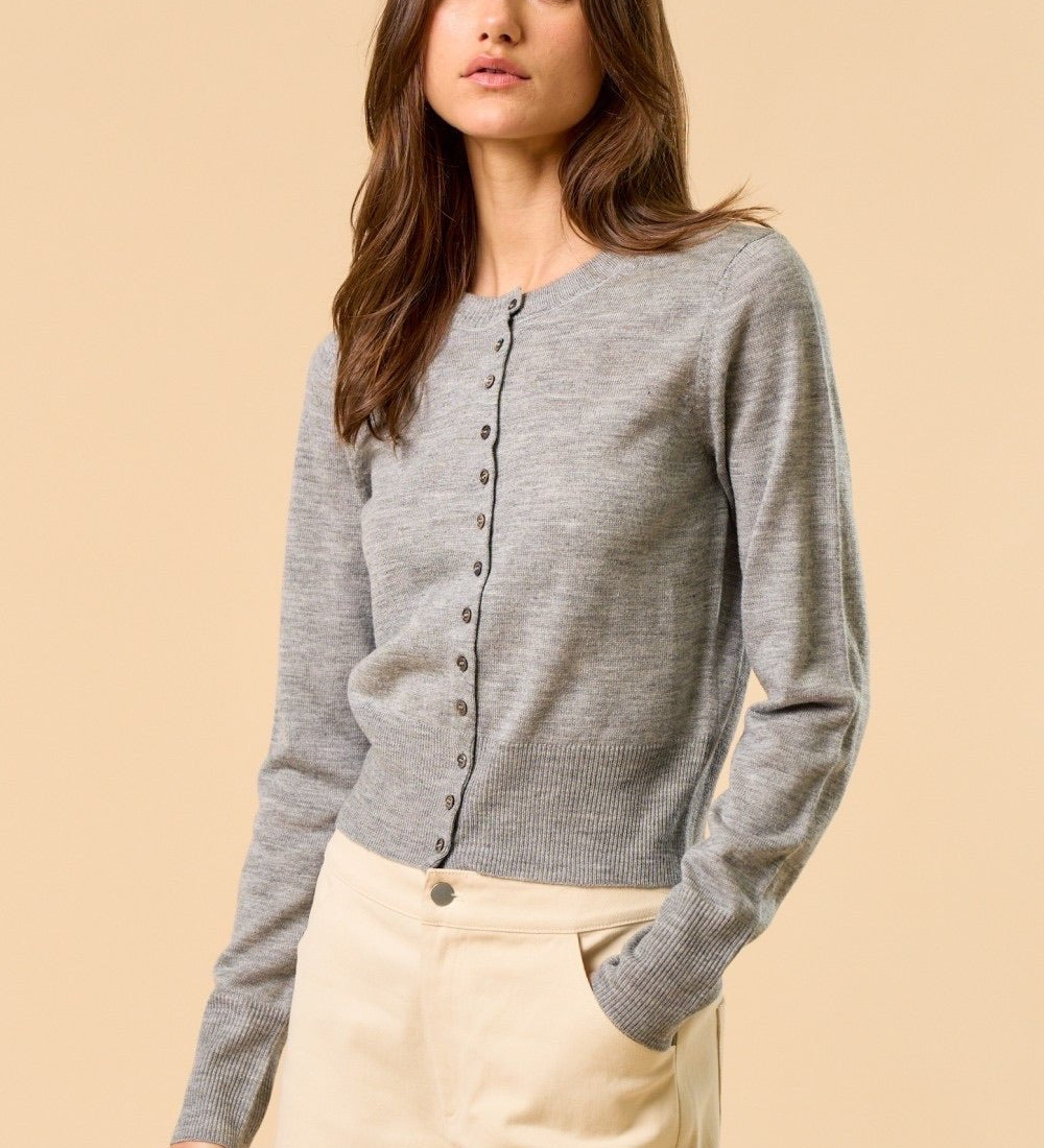 Cardigan Abar - Color Platino