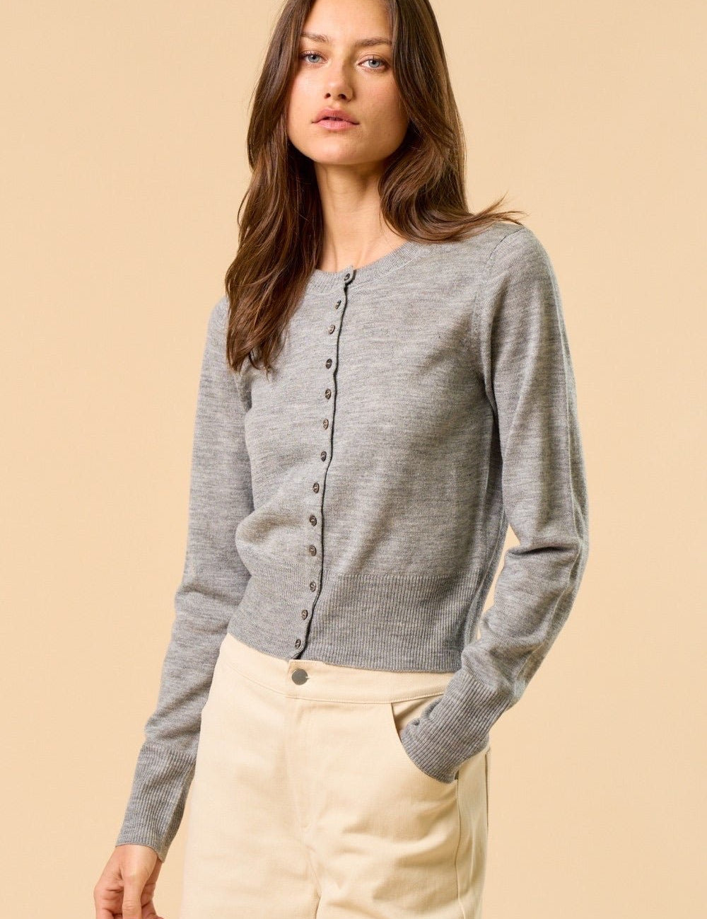 Cardigan Abar - Color Platino