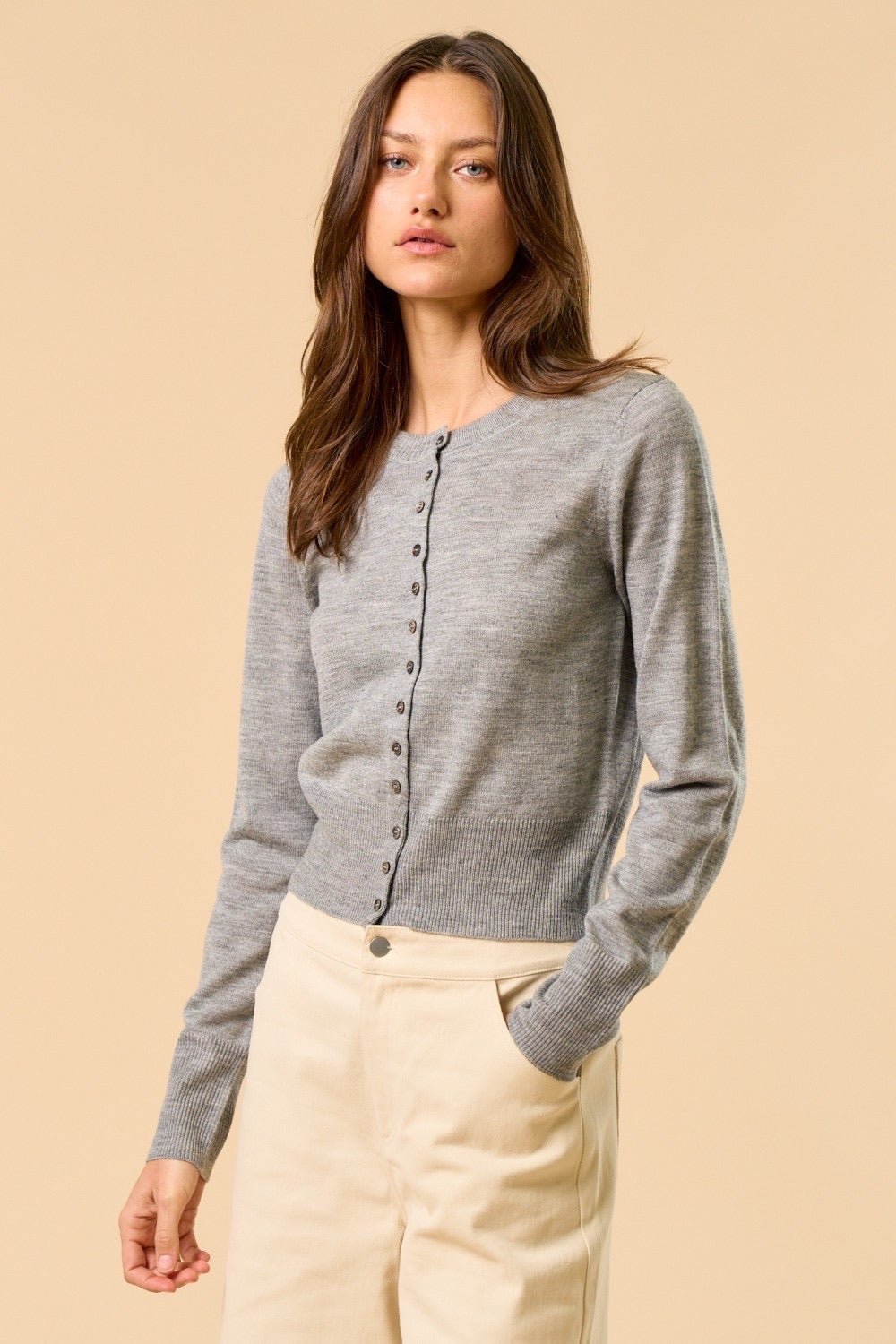 Cardigan Abar - Color Platino