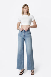 Jeans High Rise Wide Glow