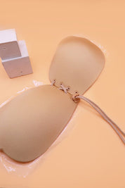 Lace - Up Adhesive Bra - Color Platino
