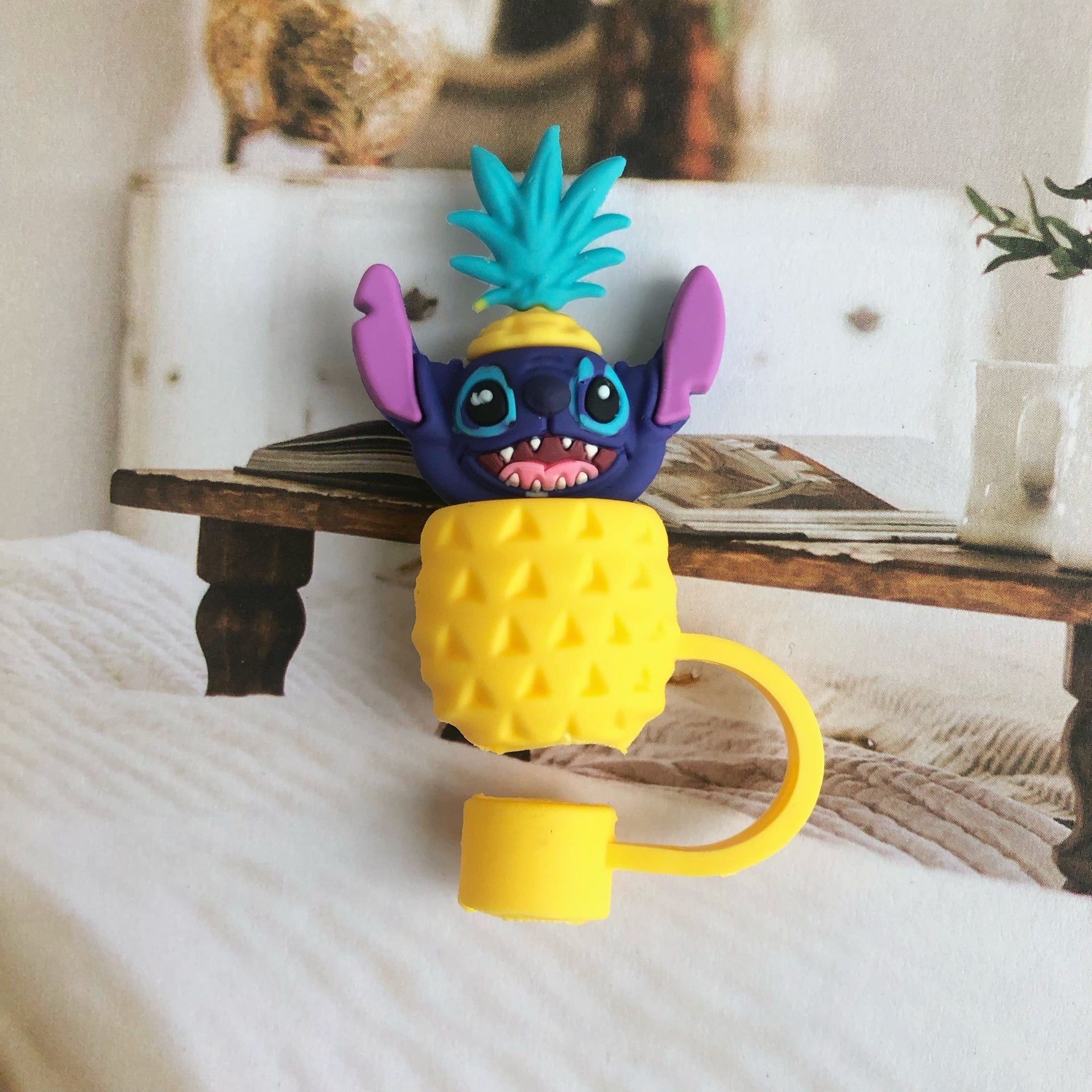 Protector de Pajilla Stitch - Color Platino