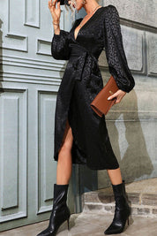 Vestido Negro Estampado Animal Print