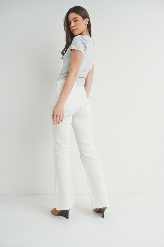 Jeans Flare With - Color Platino