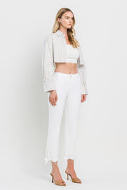 Jeans High Rise Uneven Raw