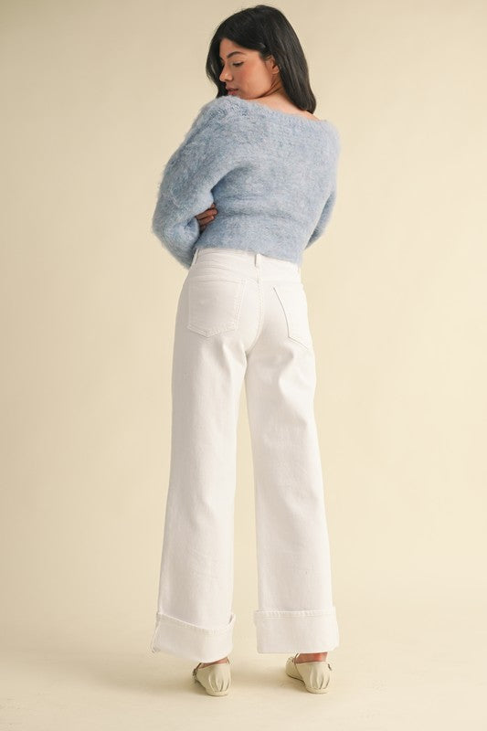 Jeans Cuffed Palazzo