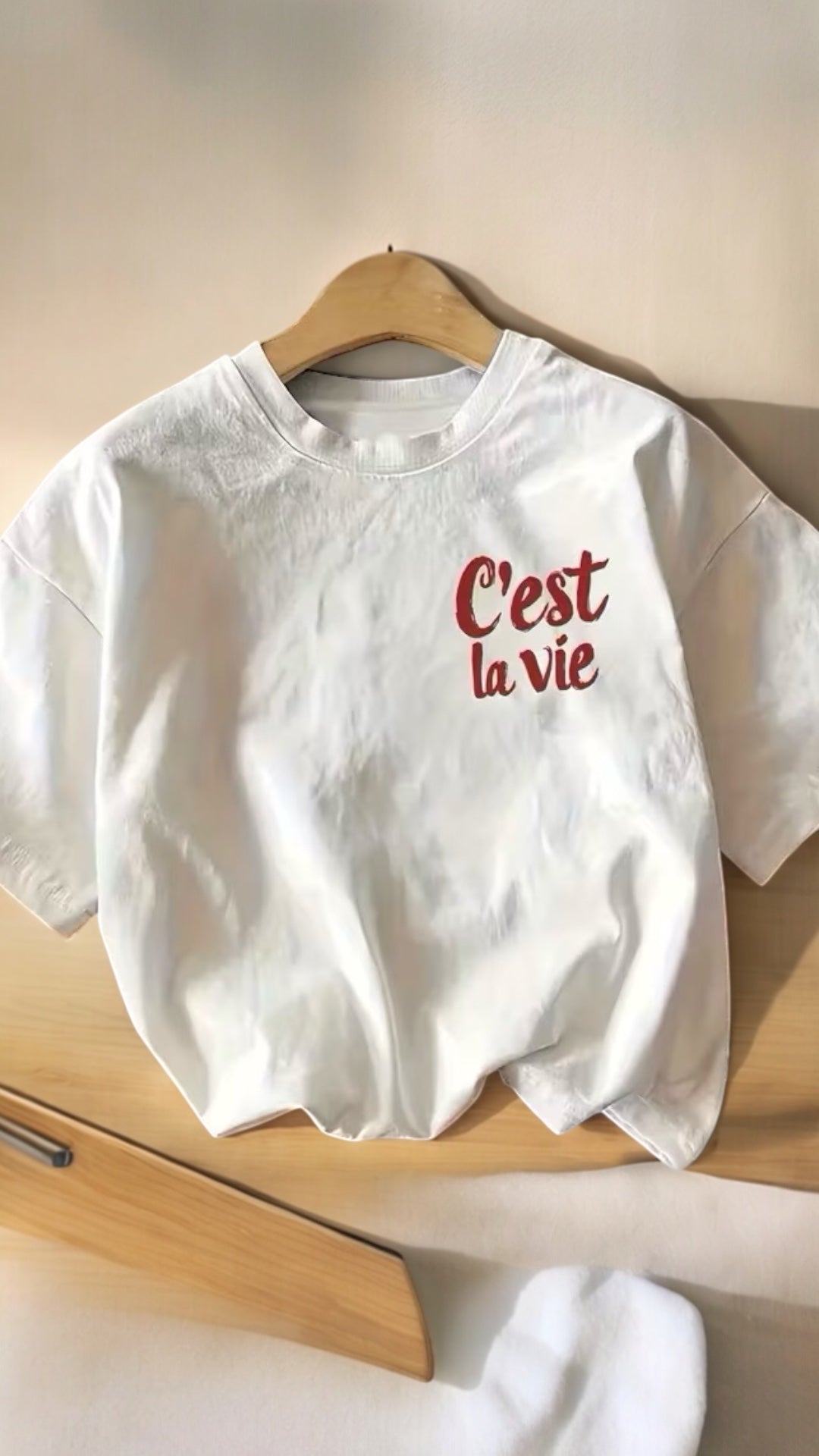 Camiseta Cest La Vie - Color Platino