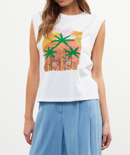 Camiseta Aroa - Color Platino