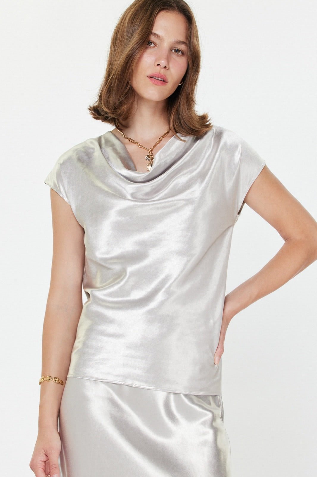 Blusa Elodie - Color Platino