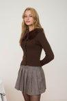 Cardigan Sweater Ercilia - Color Platino