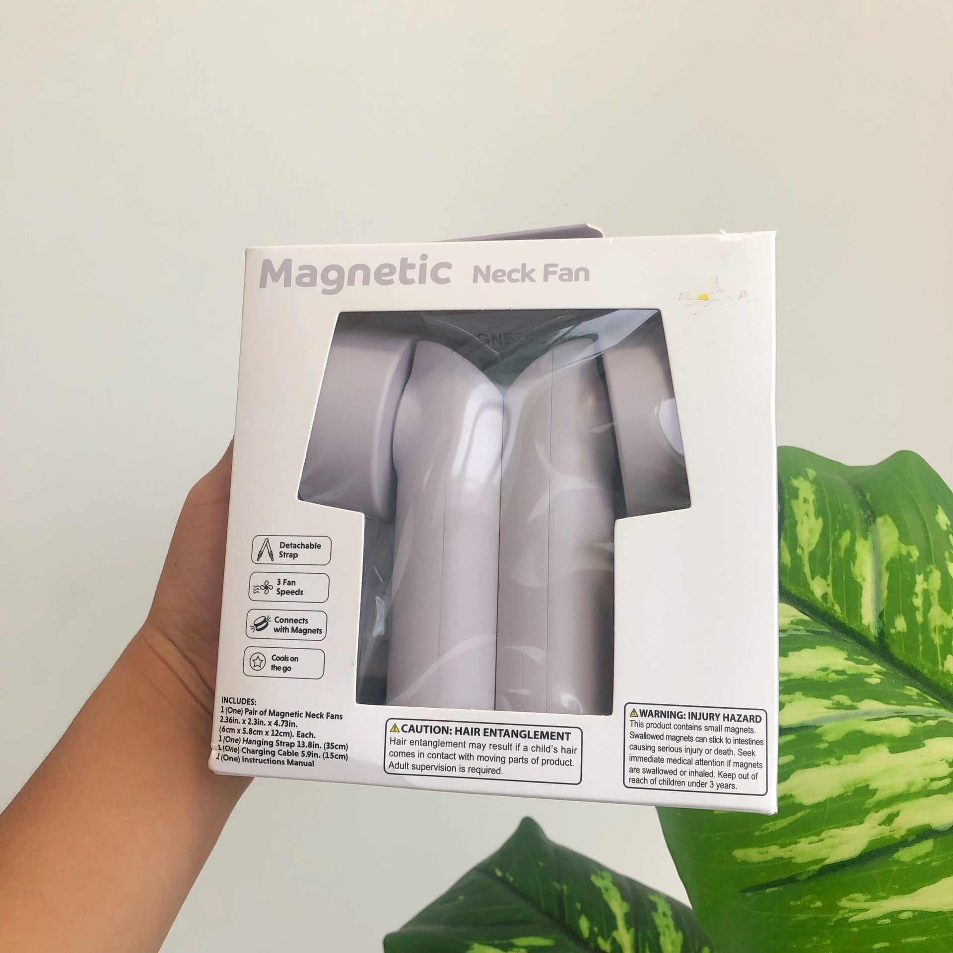 Abanico P/Cuello Magnetic - Color Platino