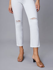 Patti Straight White Distressed