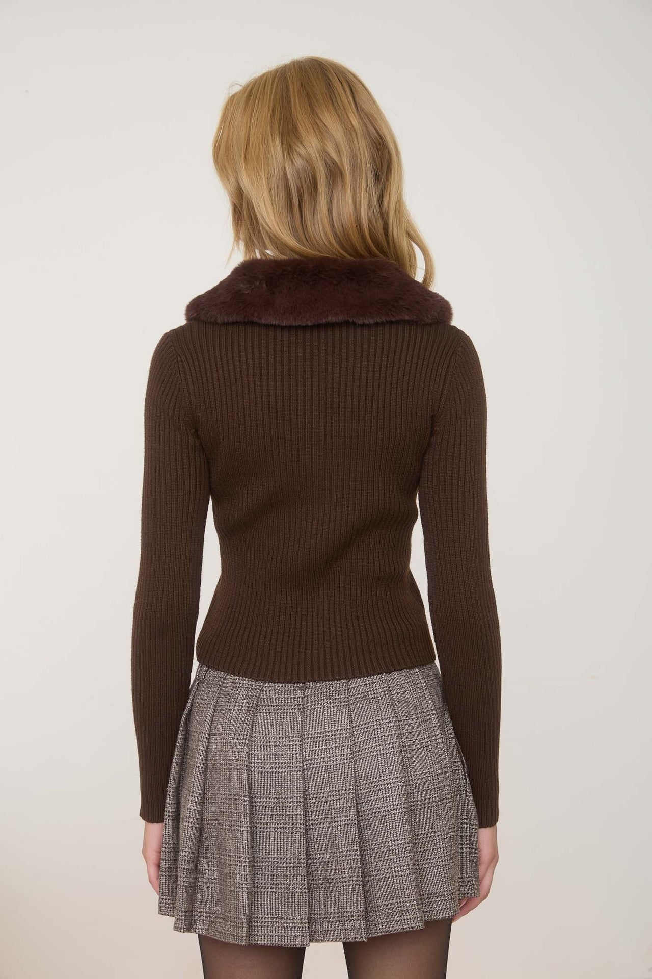 Cardigan Sweater Ercilia - Color Platino