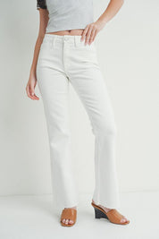 Jeans Flare With - Color Platino