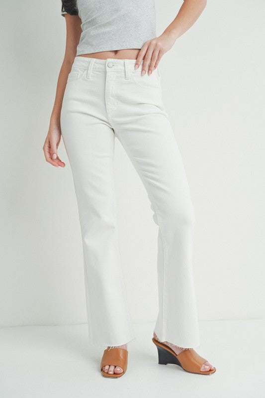 Jeans Flare With - Color Platino