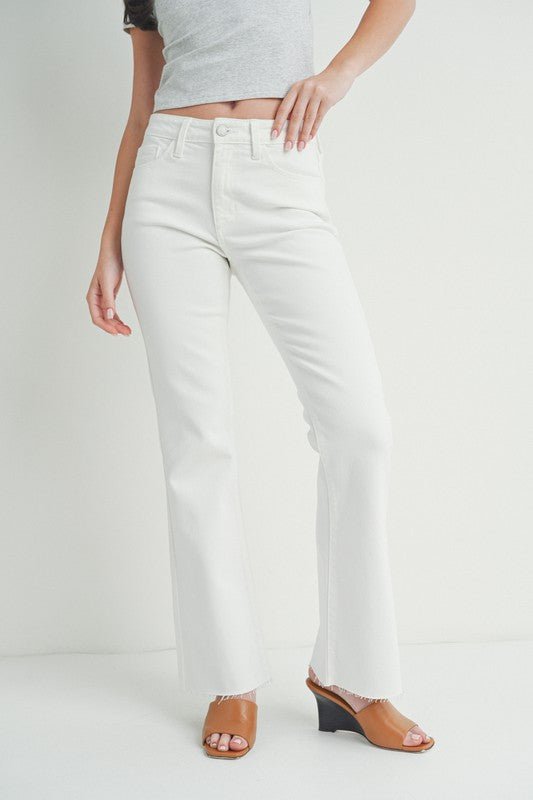 Jeans Flare With - Color Platino