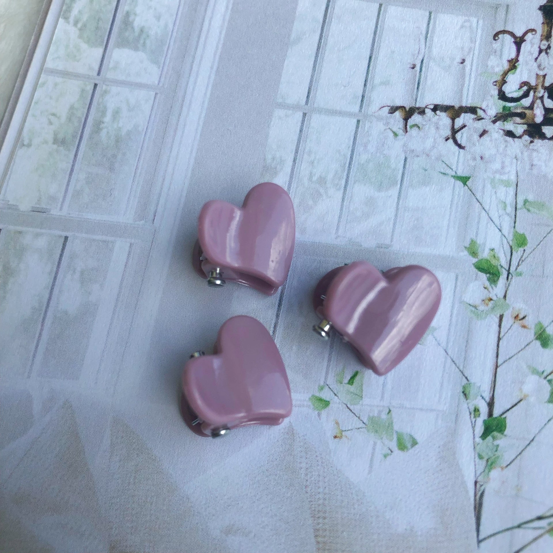 Mini Gancho Corazón Pq. - Color Platino