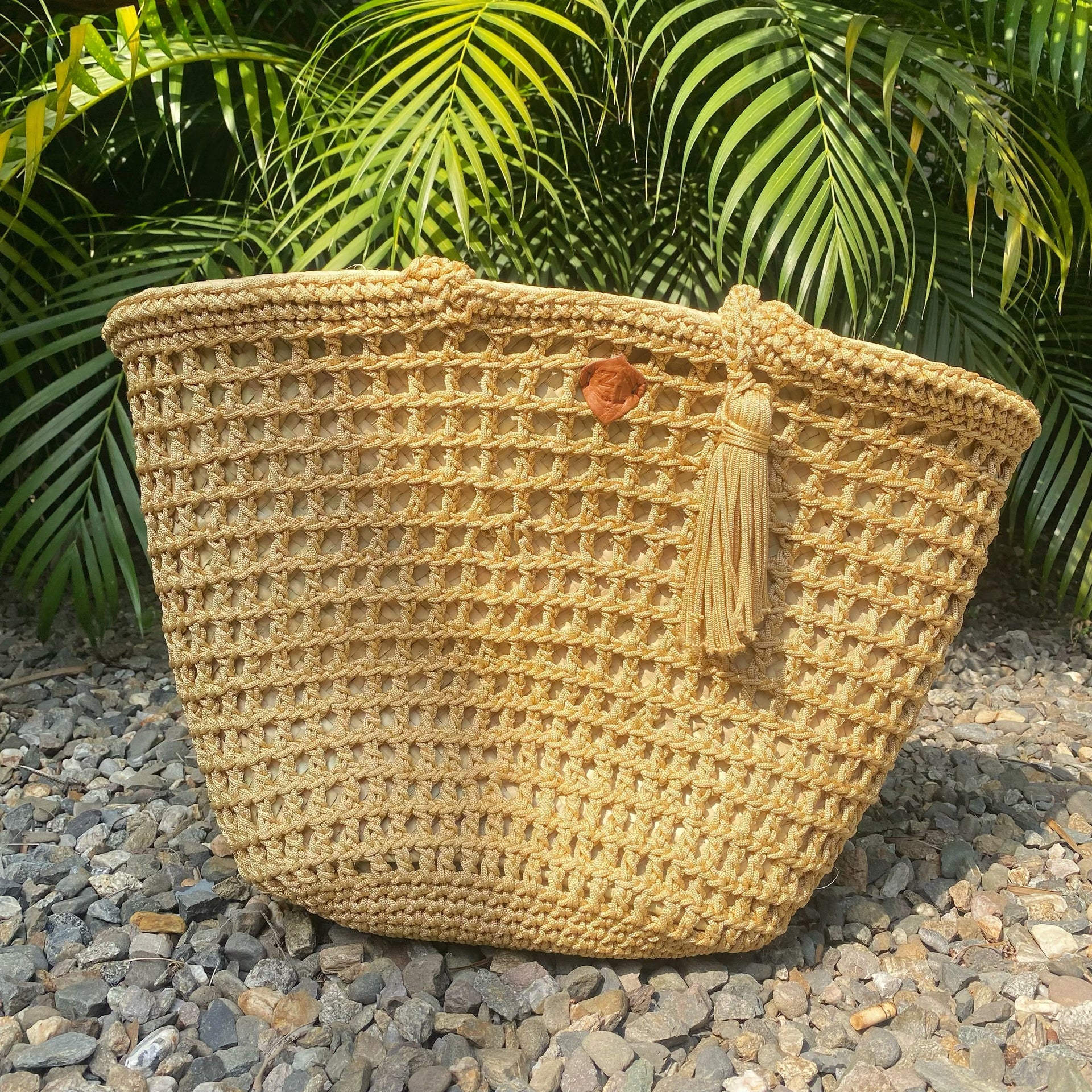 Bolso Playa Dessin - Color Platino