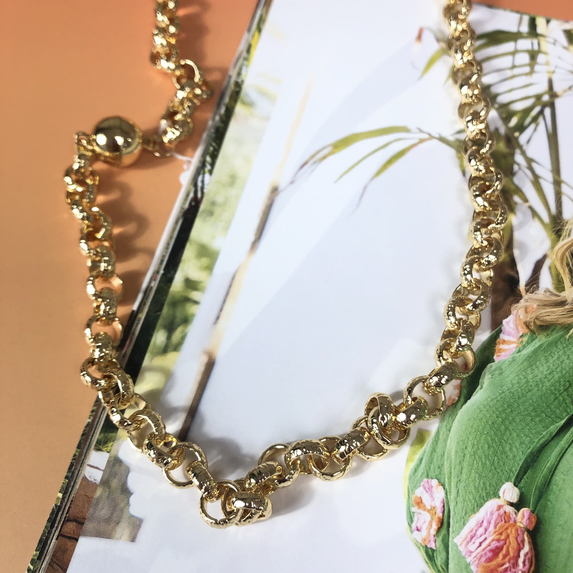 Collar de Rupias - Color Platino