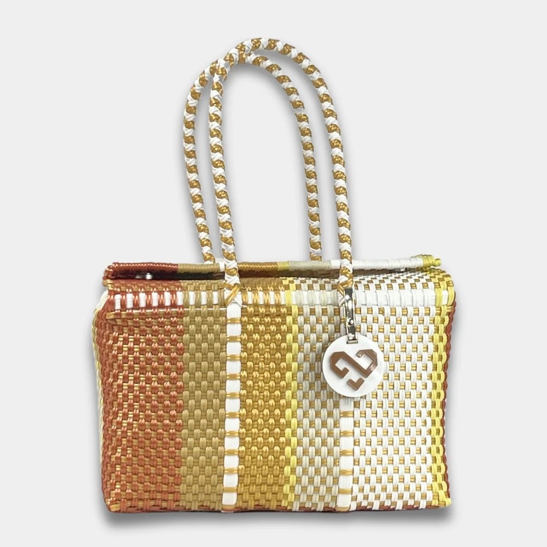 Cartera Glimmer Basket - Color Platino