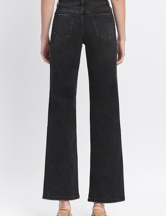 Jeans High Rise Losse Fit - Color Platino