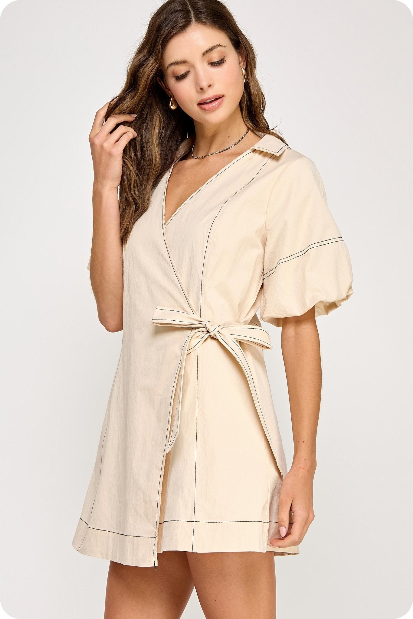 Vestido Ana Maria - Color Platino