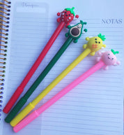 Plumas frutas c/caritas - Color Platino