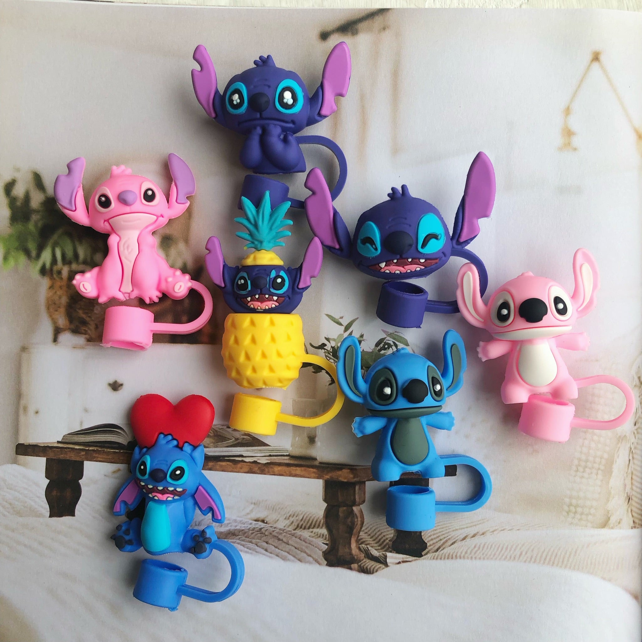 Protector de Pajilla Stitch - Color Platino