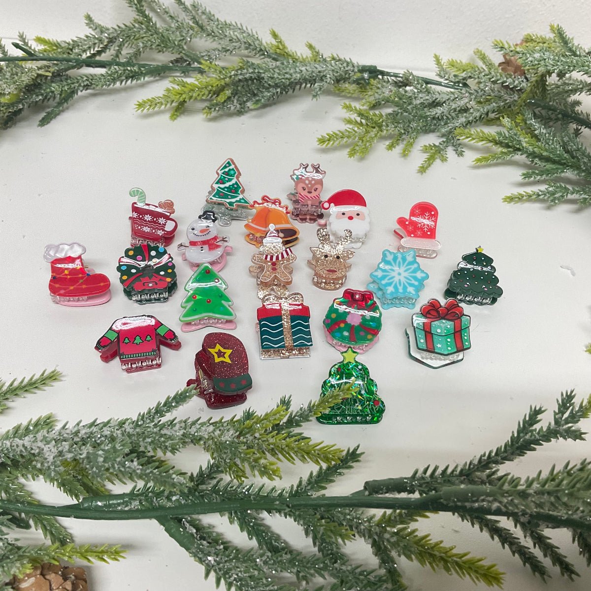 Ganchos figuras Navideñas Medianas - Color Platino