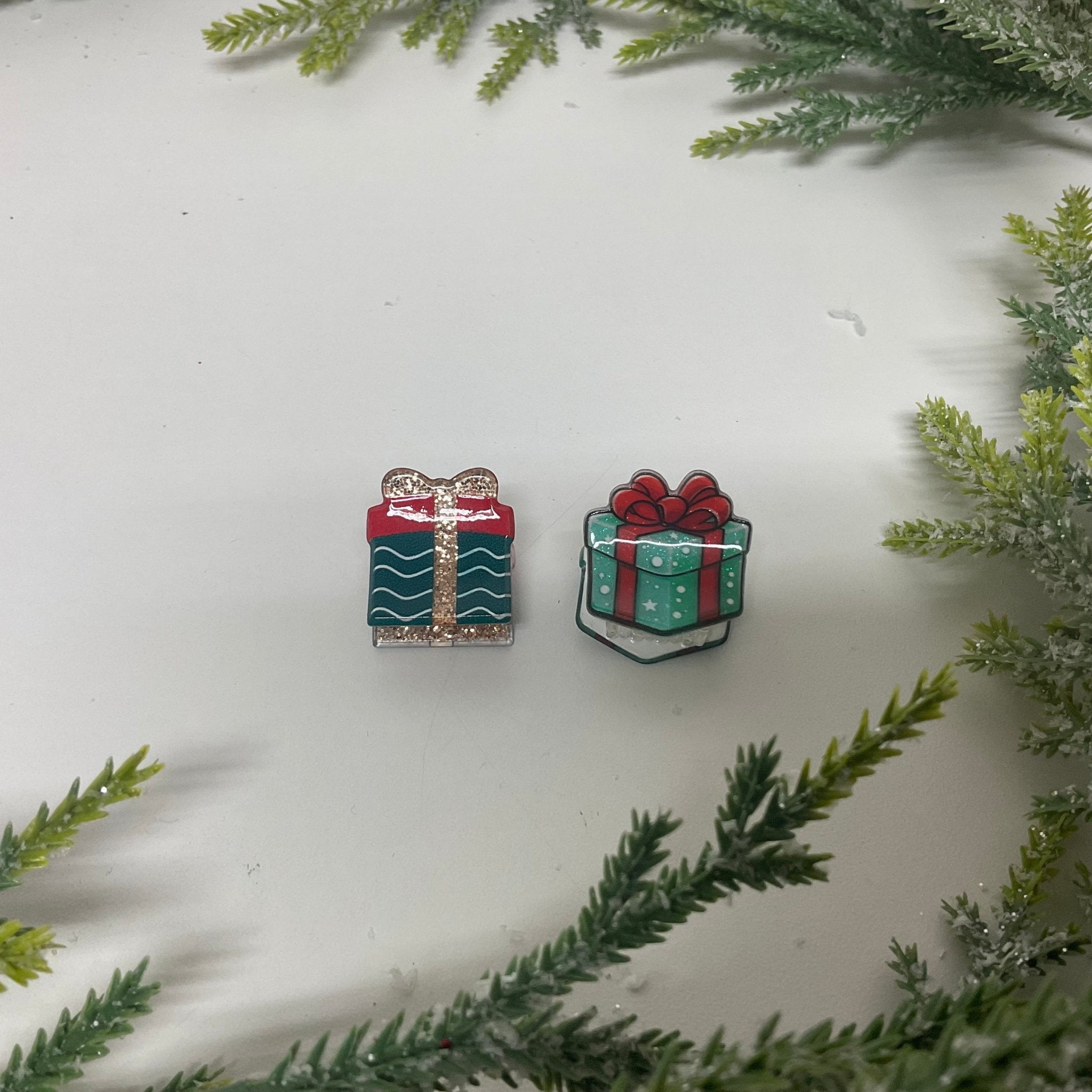 Ganchos figuras Navideñas Medianas - Color Platino